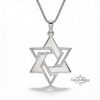 14K Gold Star of David Necklace - Large Magen David Pendant, Jewish Jewelry - handmade in Israel