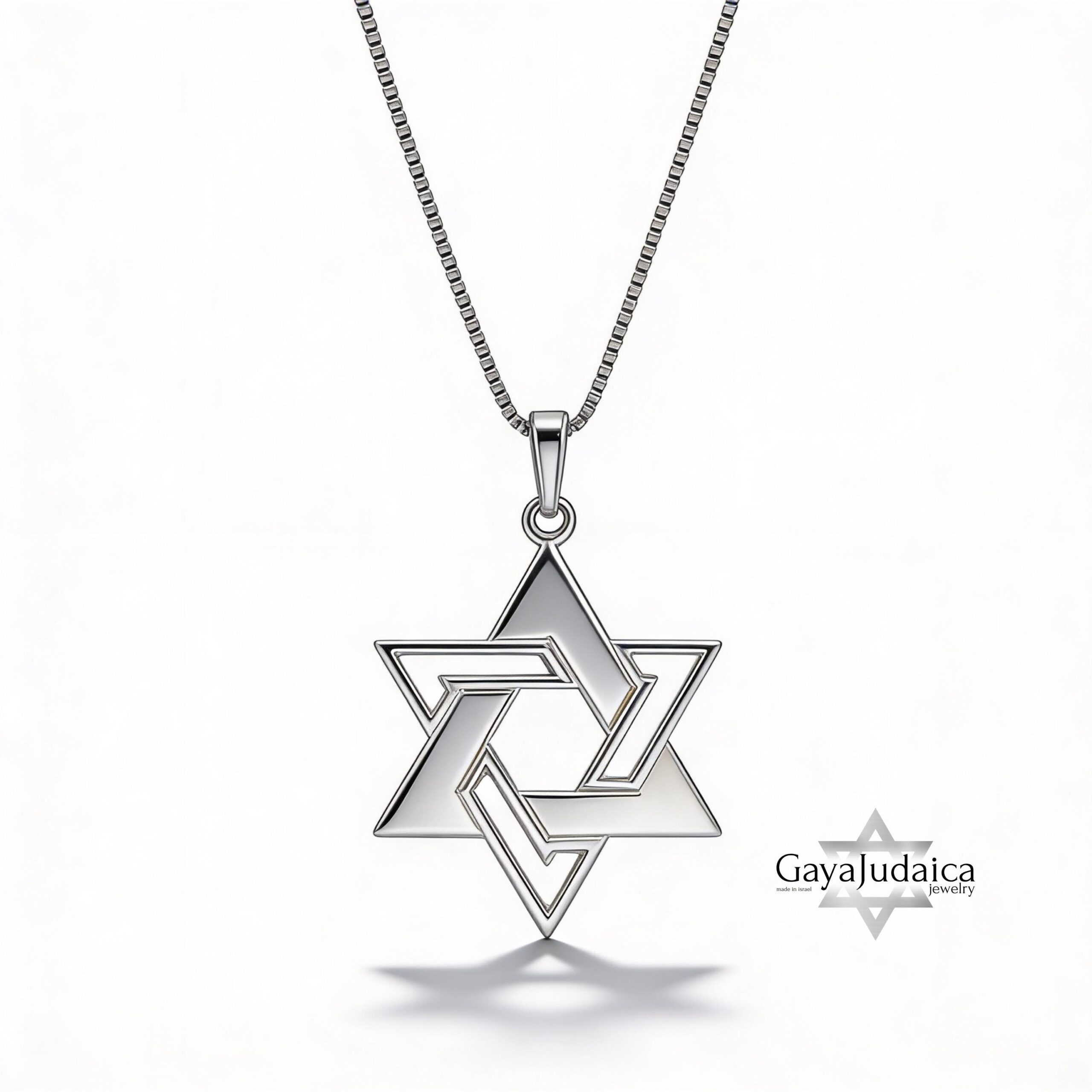 14K Gold Star of David Necklace, Large Magen David Pendant, Jewish Jewelry 14K Gold Star of David Necklace, Large Magen David Pendant, Jewish Jewelry