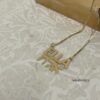 14K Gold Hebrew English Name Necklace, Personalized Bilingual Jewish Heritage Jewelry - handmade in Israel