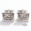 Personalised Cufflinks Jerusalem Style - Hebrew Name Jewish Wedding Gift. - handmade in Israel