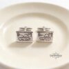 Personalised Cufflinks Jerusalem Style - Hebrew Name Jewish Wedding Gift. - handmade in Israel