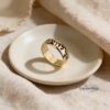14K Gold Hebrew Ring: Western Wall Jewelry, Custom Engraving, Made in Israel - handmade in Israel