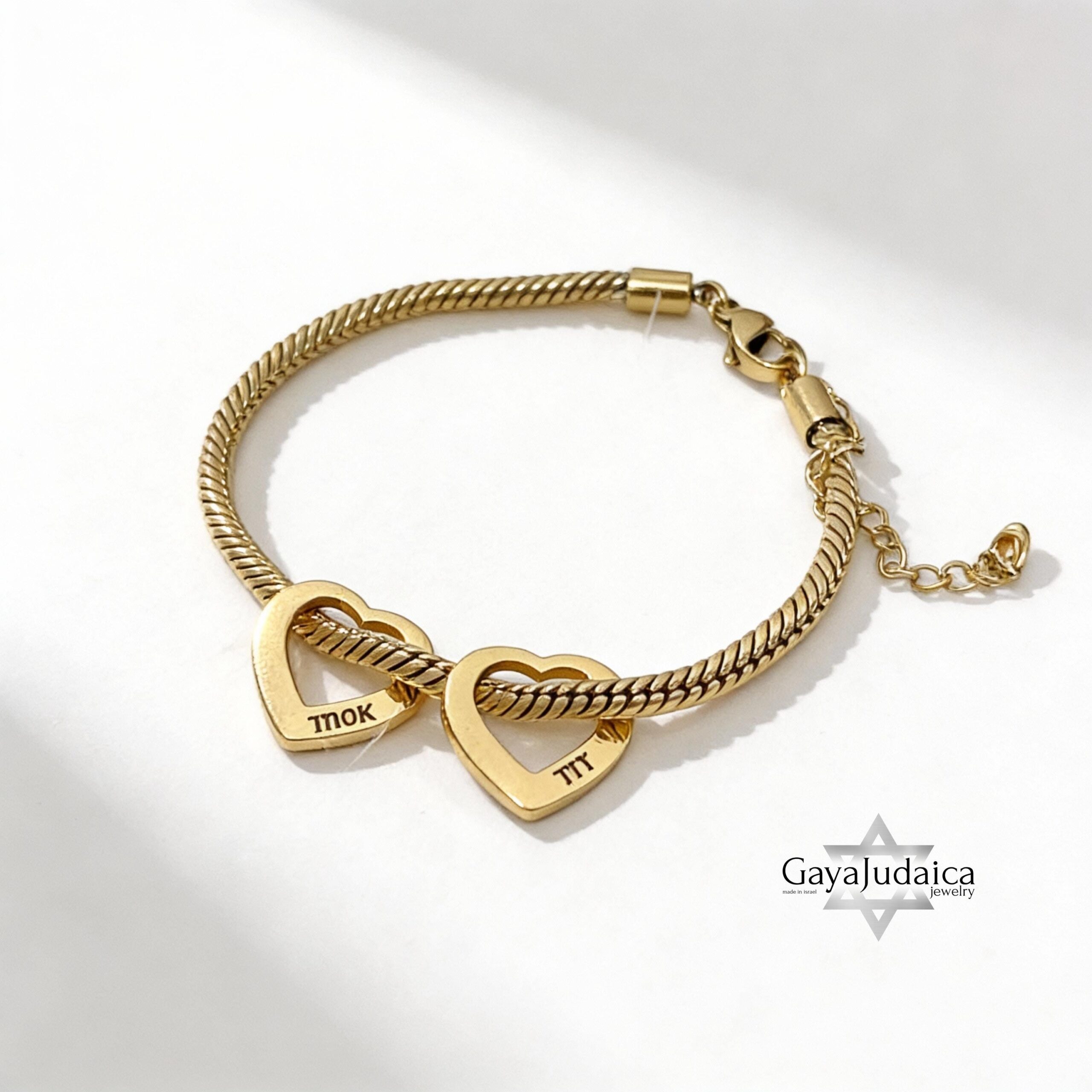 Mom Bracelet with Kids' Names, Engraved Heart Charms, Stainless Steel Mom Bracelet with Kids' Names, Engraved Heart Charms, Stainless Steel