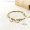 Mom Bracelet with Kids' Names: Engraved Heart Charms, Stainless Steel - handmade in Israel