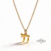 Solid 14K gold mini Chai pendant, handmade in Israel