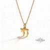 Solid 14K gold mini Chai pendant, handmade in Israel