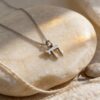 Solid 14K gold mini Chai pendant, handmade in Israel