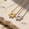14K Gold Star of David Necklace: Dainty Jewish Pendant -Elegant Judaica Gift from Israel - handmade in Israel