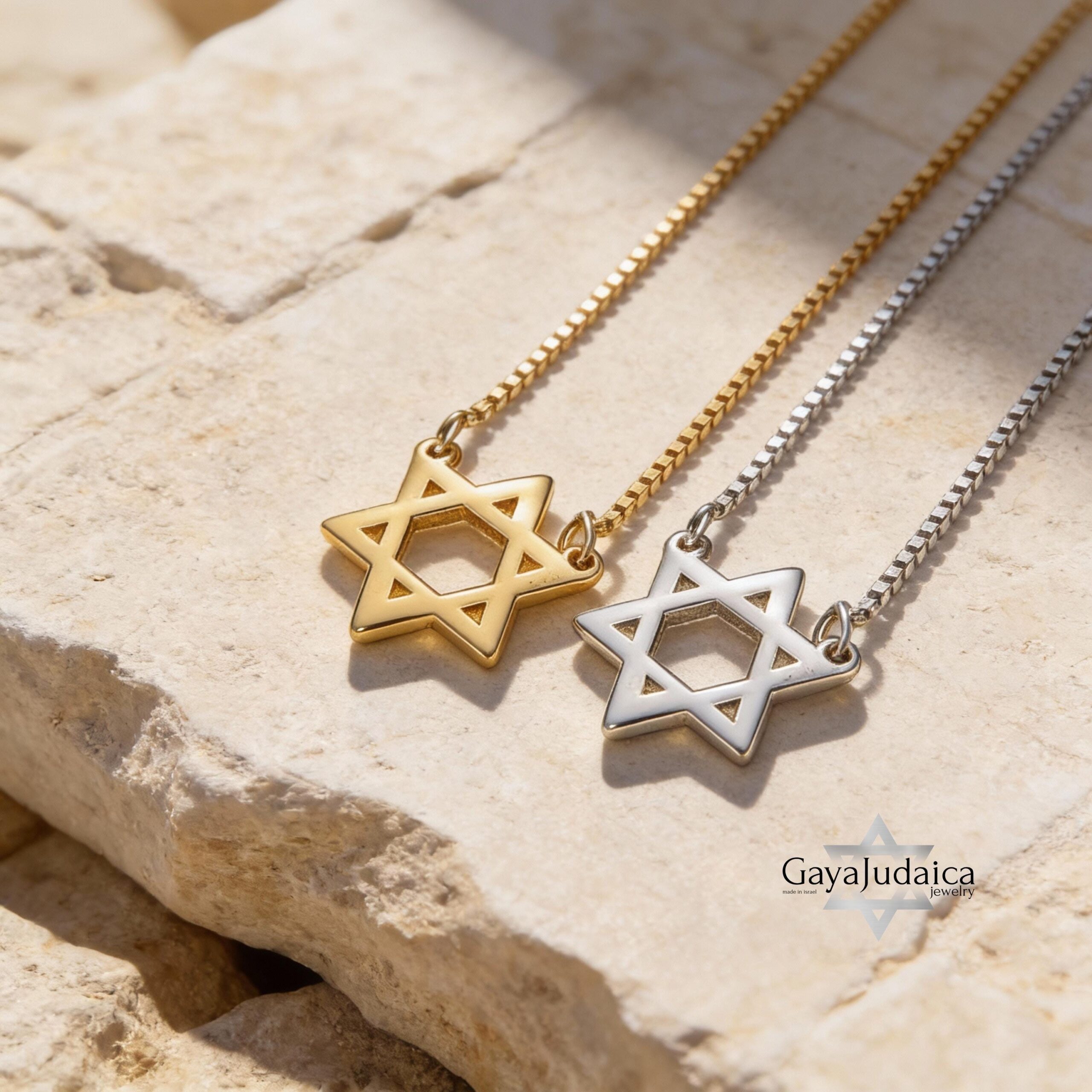 14K Gold Star of David Necklace, Dainty Jewish Pendant, Elegant Judaica Gift from Israel 14K Gold Star of David Necklace, Dainty Jewish Pendant, Elegant Judaica Gift from Israel