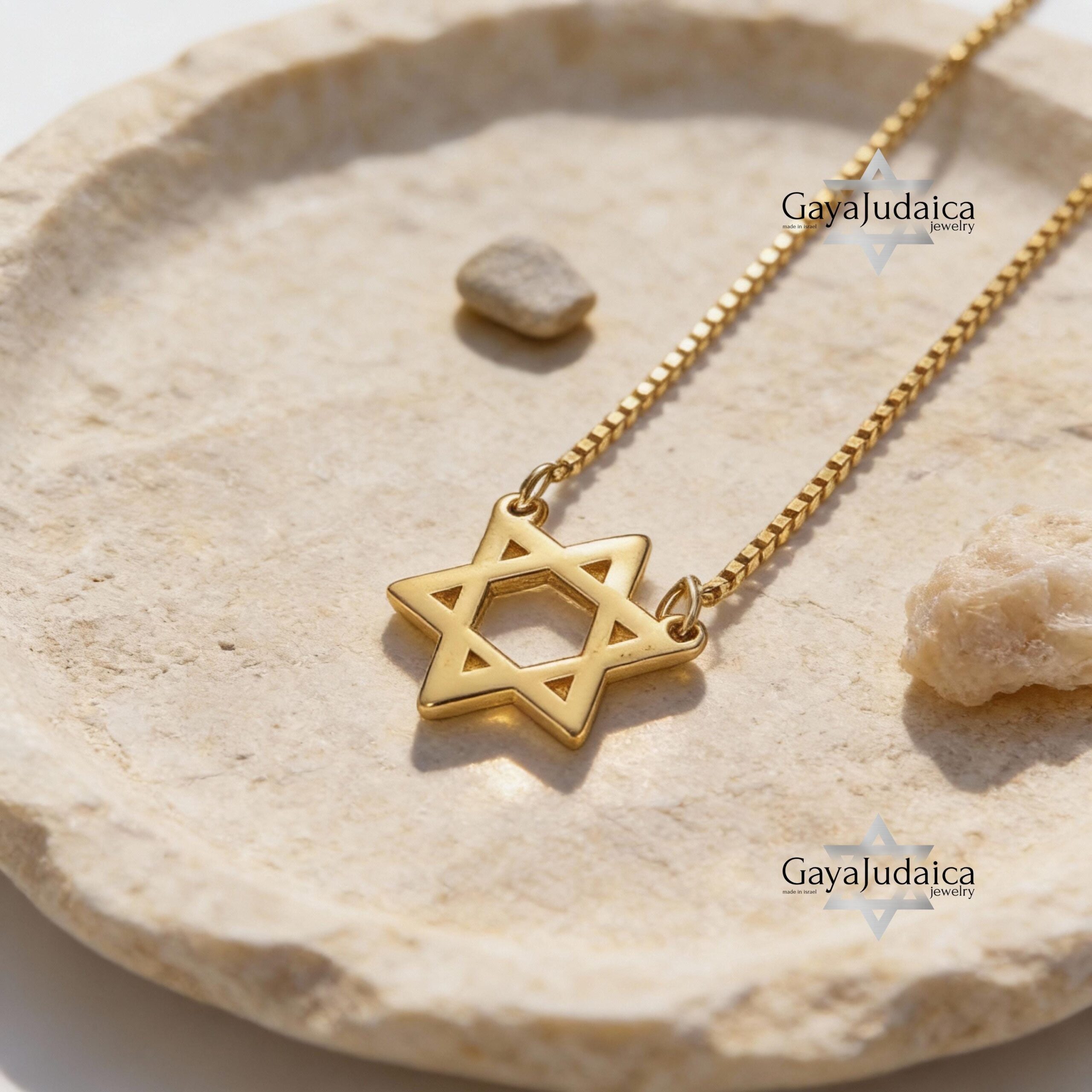 14K Gold Star of David Necklace, Dainty Jewish Pendant, Elegant Judaica Gift from Israel 14K Gold Star of David Necklace, Dainty Jewish Pendant, Elegant Judaica Gift from Israel