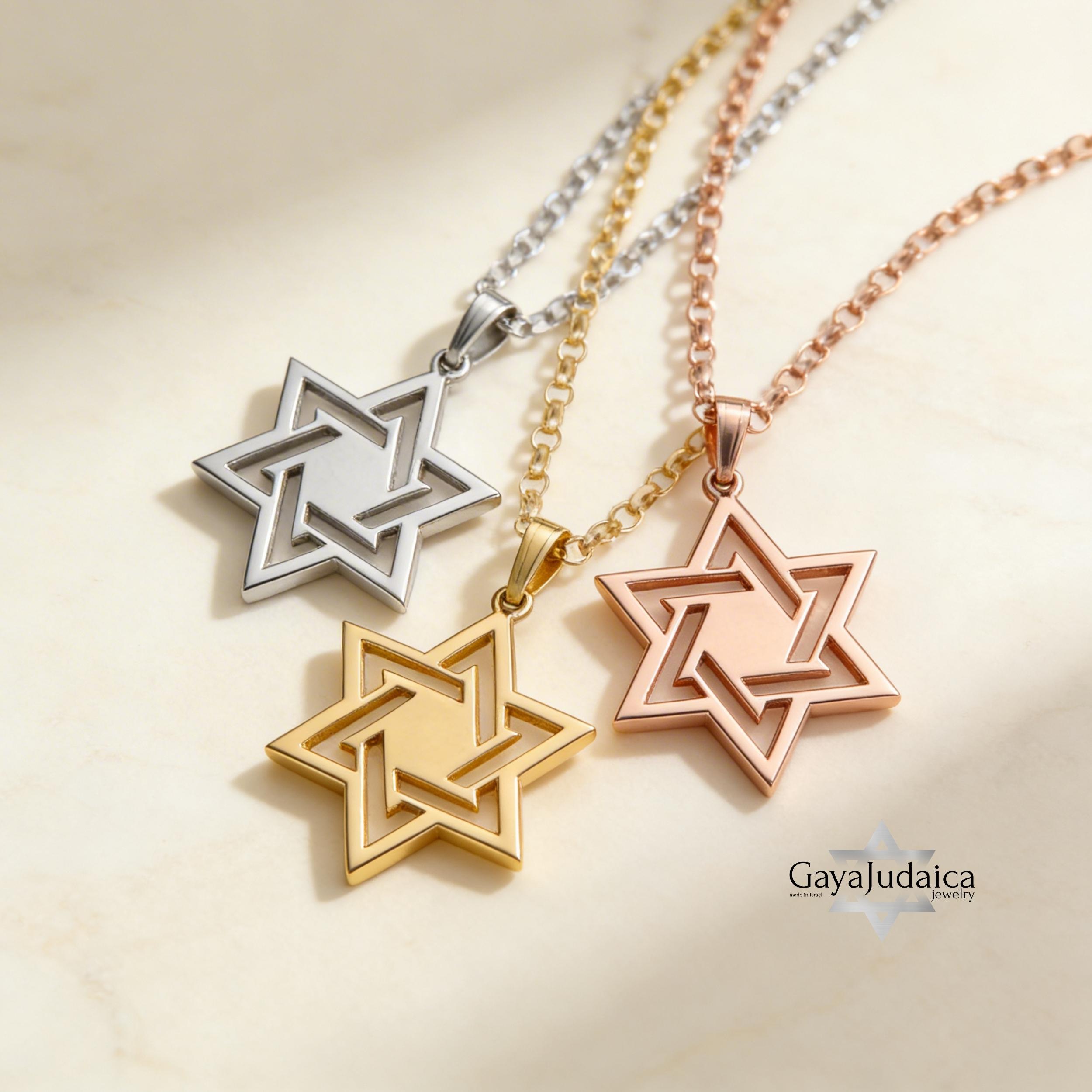 Star of David Necklace, Sterling Silver, Israeli Judaica Gift Star of David Necklace, Sterling Silver, Israeli Judaica Gift