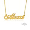 Personalized Name Necklace, 925 Sterling Silver, Two Thicknesses, Gold or Rose Plated - handmade in Israel