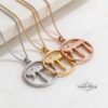 Sterling Silver Chai Necklace, Round Hebrew Life Pendant - handmade in Israel
