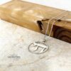 Sterling Silver Chai Necklace, Round Hebrew Life Pendant - handmade in Israel