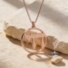 Sterling Silver Chai Necklace, Round Hebrew Life Pendant - handmade in Israel