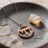 Sterling Silver Chai Necklace, Round Hebrew Life Pendant - handmade in Israel