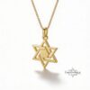 Tiny Star of David Necklace - Jewish Pendant 14K Gold, Made in Israel - handmade in Israel
