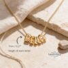 Bubble Letter Necklace, Personalized Name in Stainless Steel or 24K Gold Plated, 7mm - handmade in Israel