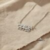 Personalized Two Names Necklace Hebrew & English: Sterling Silver Jewish Jewelry Gift-Mother's Day Gift - handmade in Israel
