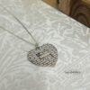 Personalized heart necklace - custom engraved name necklace - gift for mom or wife. - handmade in Israel