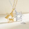 Sterling Silver Star of David Necklace: Large Magen David Pendant, Jewish Jewelry - handmade in Israel