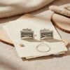 Personalized Hebrew Name Cufflinks - Sterling Silver Judaica Cufflinks for Men - Custom Jewish Wedding Gift - handmade in Israel