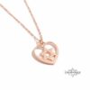 Heart Necklace with Star of David, Sterling Silver 25mm Pendant, Gold or Rose Plated - handmade in Israel