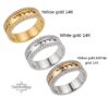 14K Gold Hebrew Ring - Two-Tone Diamond Judaica Jewelry - handmade in Israel