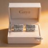 Personalized Hebrew Cufflinks - Jerusalem Design, Jewish Wedding Gift - handmade in Israel