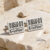 Personalized Hebrew Cufflinks - Jerusalem Design, Jewish Wedding Gift - handmade in Israel