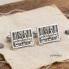 Personalized Hebrew Cufflinks - Jerusalem Design, Jewish Wedding Gift - handmade in Israel