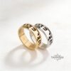 14K Gold Hebrew Ring: Western Wall Jewelry, Custom Engraving, Made in Israel - handmade in Israel