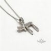 14K Solid Gold Chai Pendant, 16mm Hebrew Life Charm, Cubic Zirconia Pave (Yellow or White) - handmade in Israel
