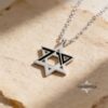 Sterling Silver Star of David Necklace: Jewish Jewelry Gift -Memorial jewelry from Israel 7.10.23 - handmade in Israel
