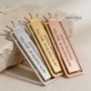 Sterling Silver Bookmark, Hebrew or English Engraving, Crown Design Handmade in Israel - handmade in Israel