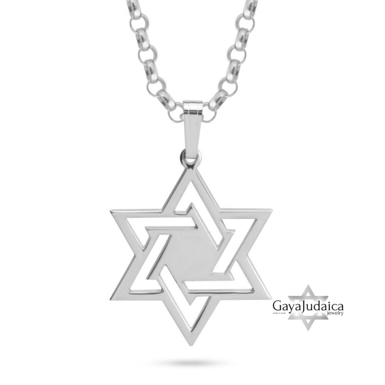 Star of David Necklace - Sterling Silver - Israeli Judaica Gift - handmade in Israel