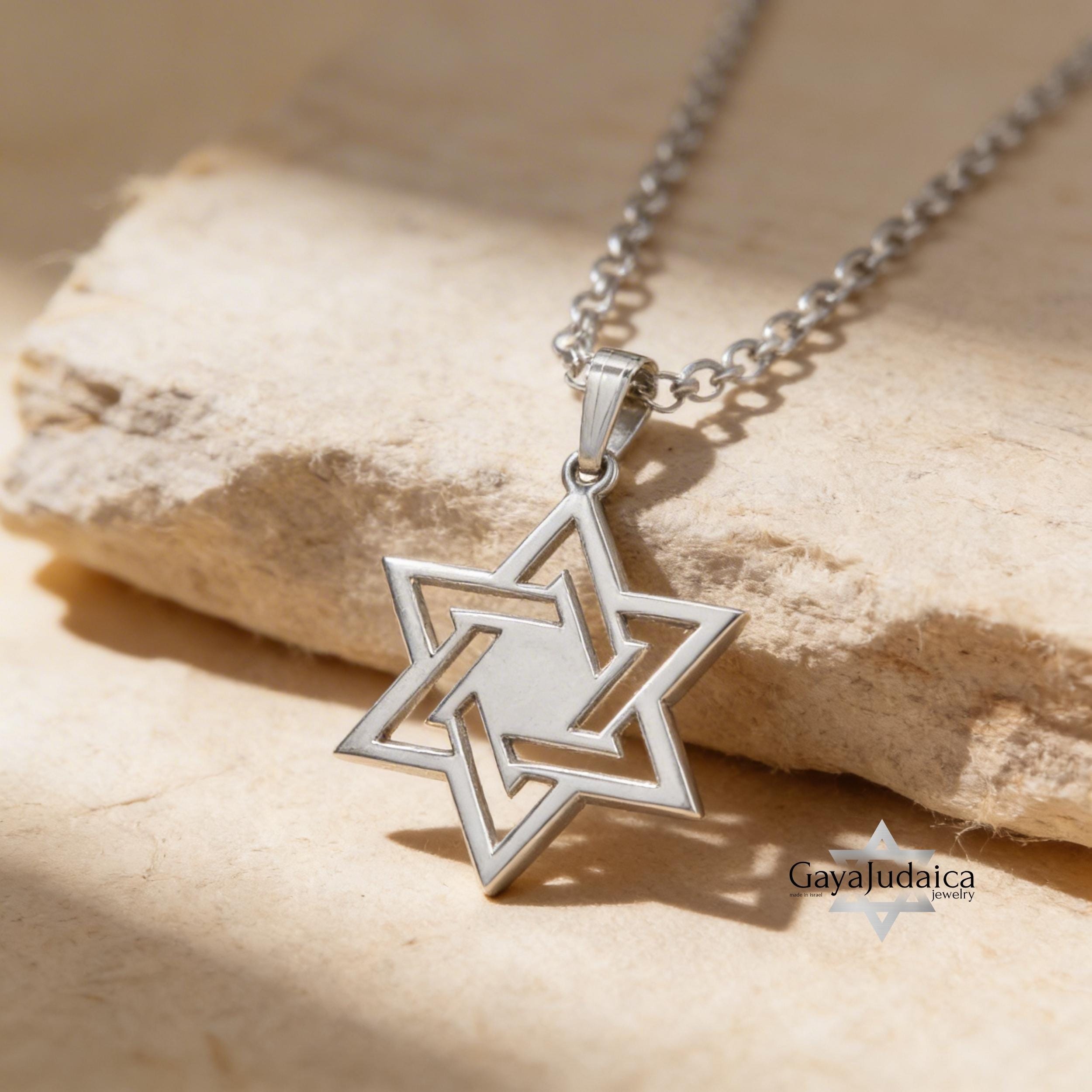 Star of David Necklace, Sterling Silver, Israeli Judaica Gift Star of David Necklace, Sterling Silver, Israeli Judaica Gift