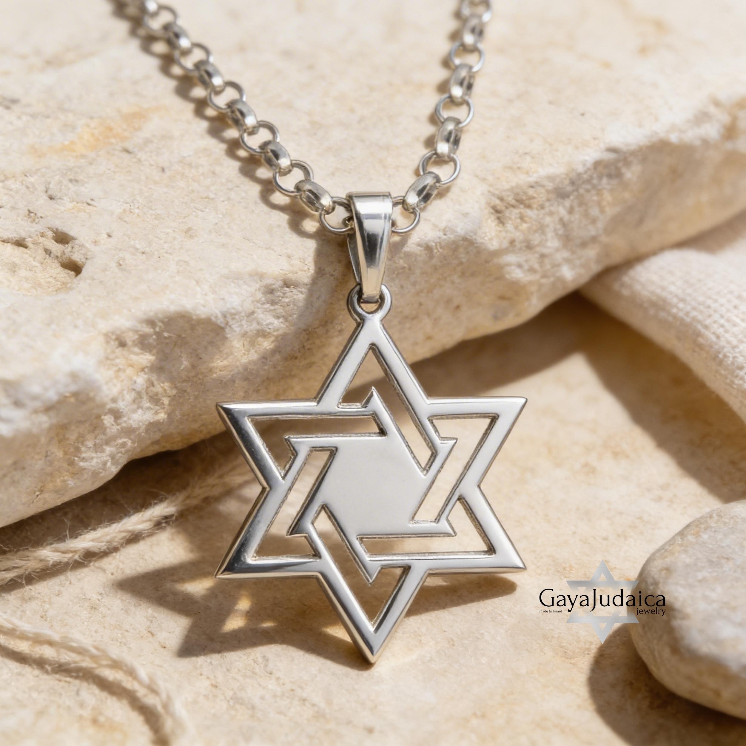 Star of David Necklace, Sterling Silver, Israeli Judaica Gift Star of David Necklace, Sterling Silver, Israeli Judaica Gift