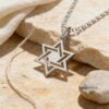 Star of David Necklace - Sterling Silver - Israeli Judaica Gift - handmade in Israel