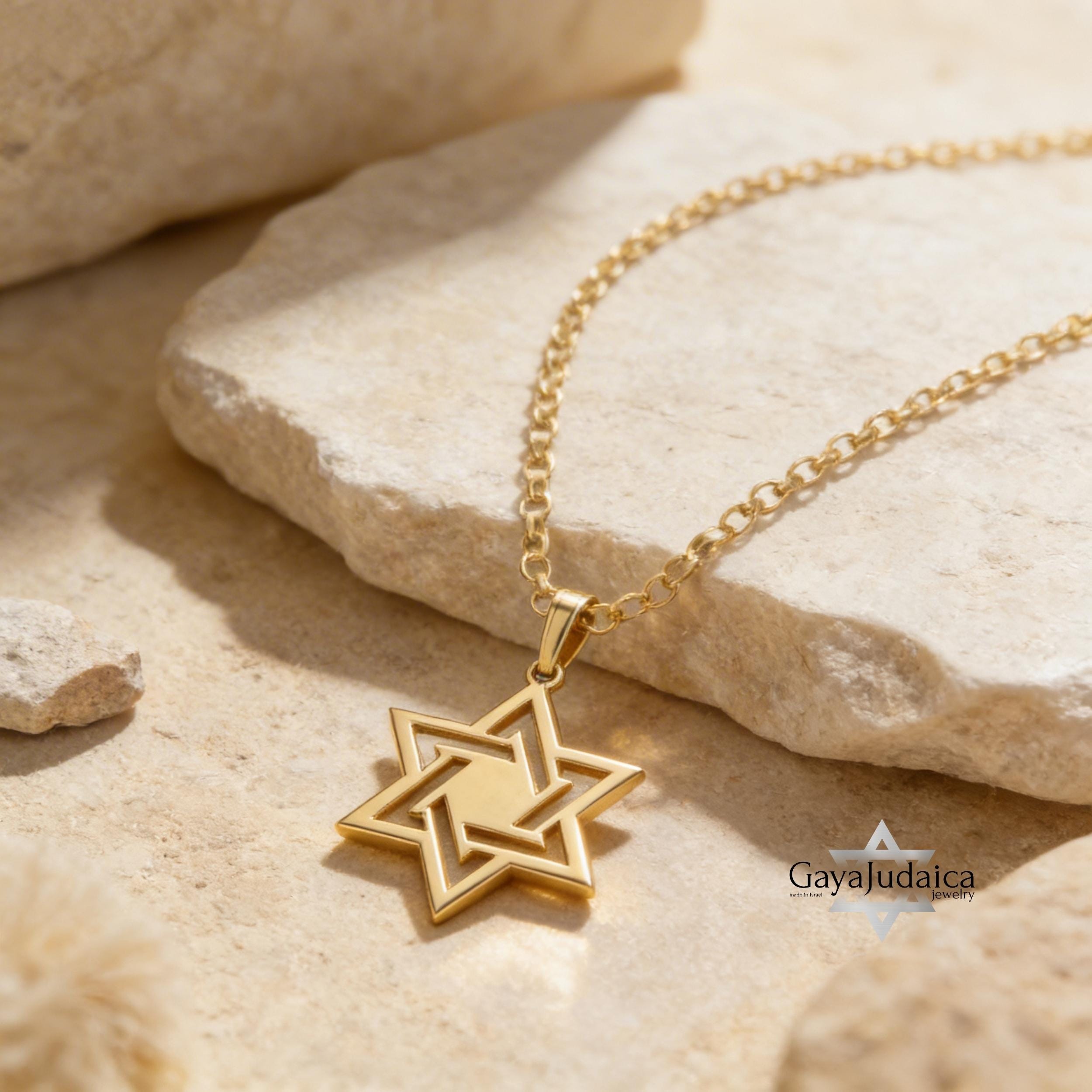 Star of David Necklace, Sterling Silver, Israeli Judaica Gift Star of David Necklace, Sterling Silver, Israeli Judaica Gift