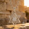 Star of David Necklace - Sterling Silver - Israeli Judaica Gift - handmade in Israel