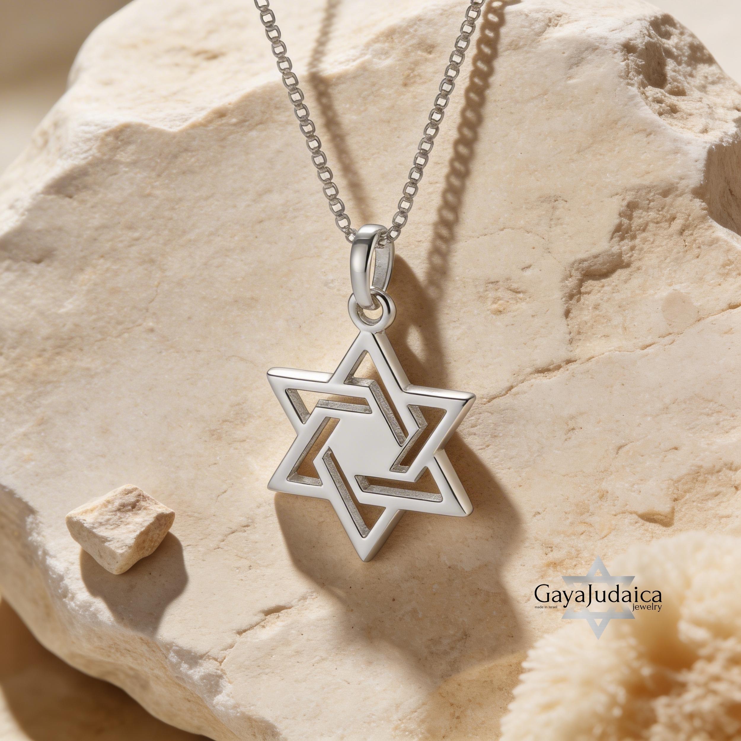 Tiny Star of David Necklace, Jewish Pendant 14K Gold Tiny Star of David Necklace, Jewish Pendant 14K Gold