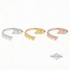 Personalized Mom Bangle with Engraved Hebrew Names - Sterling Silver, Gold Plated - handmade in Israel