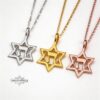Star of David Hebrew Letter Heh (ה) Necklace - Kabbalah Jewish Jewelry, God's Name Symbol - handmade in Israel