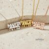 Personalized Two Names Necklace Hebrew & English: Sterling Silver Jewish Jewelry Gift-Mother's Day Gift - handmade in Israel