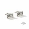 Personalized Hebrew Name Cufflinks - Sterling Silver Judaica Cufflinks for Men - Custom Jewish Wedding Gift - handmade in Israel