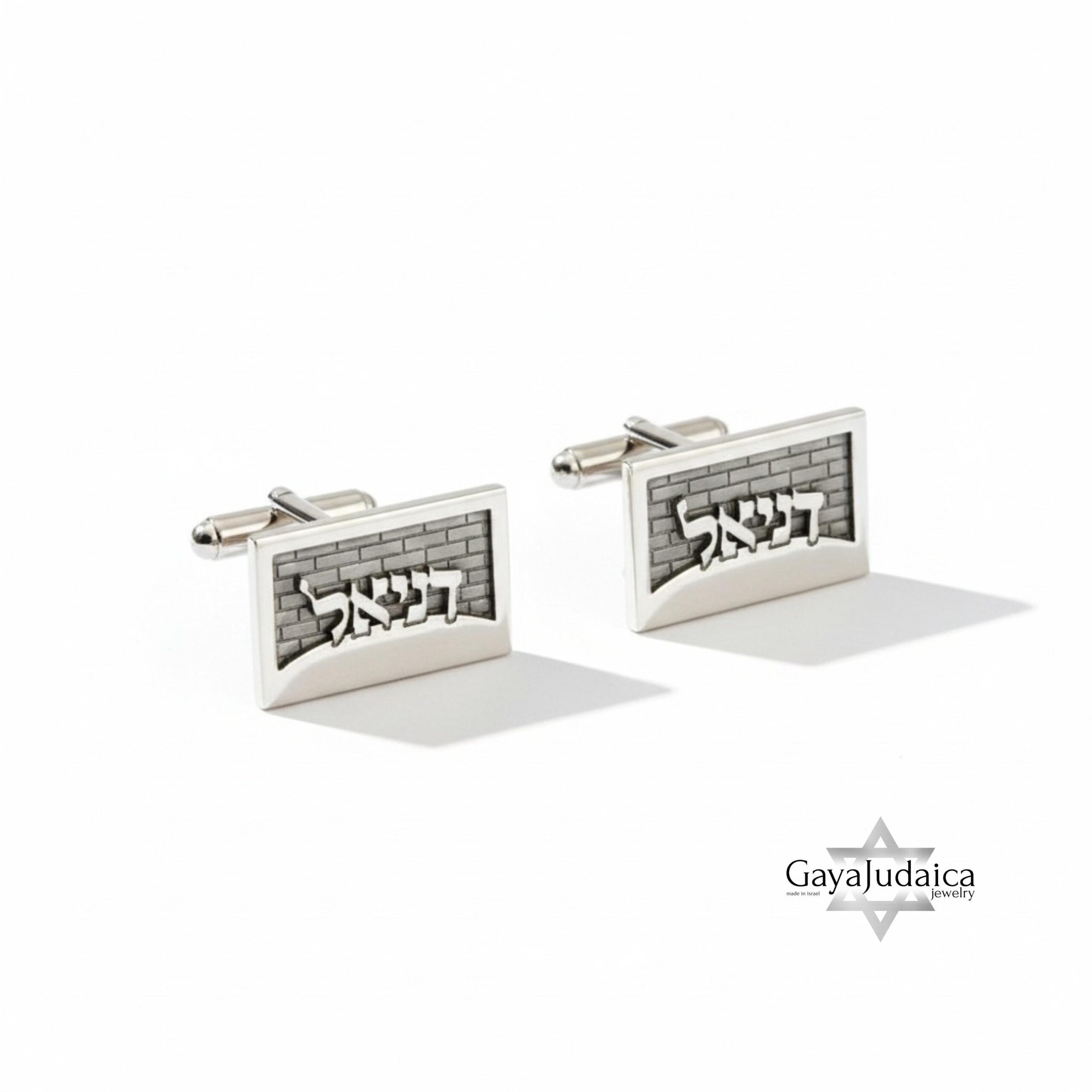 Personalized Hebrew Name Cufflinks, Sterling Silver Judaica Cufflinks for Men, Custom Jewish W Personalized Hebrew Name Cufflinks, Sterling Silver Judaica Cufflinks for Men, Custom Jewish W