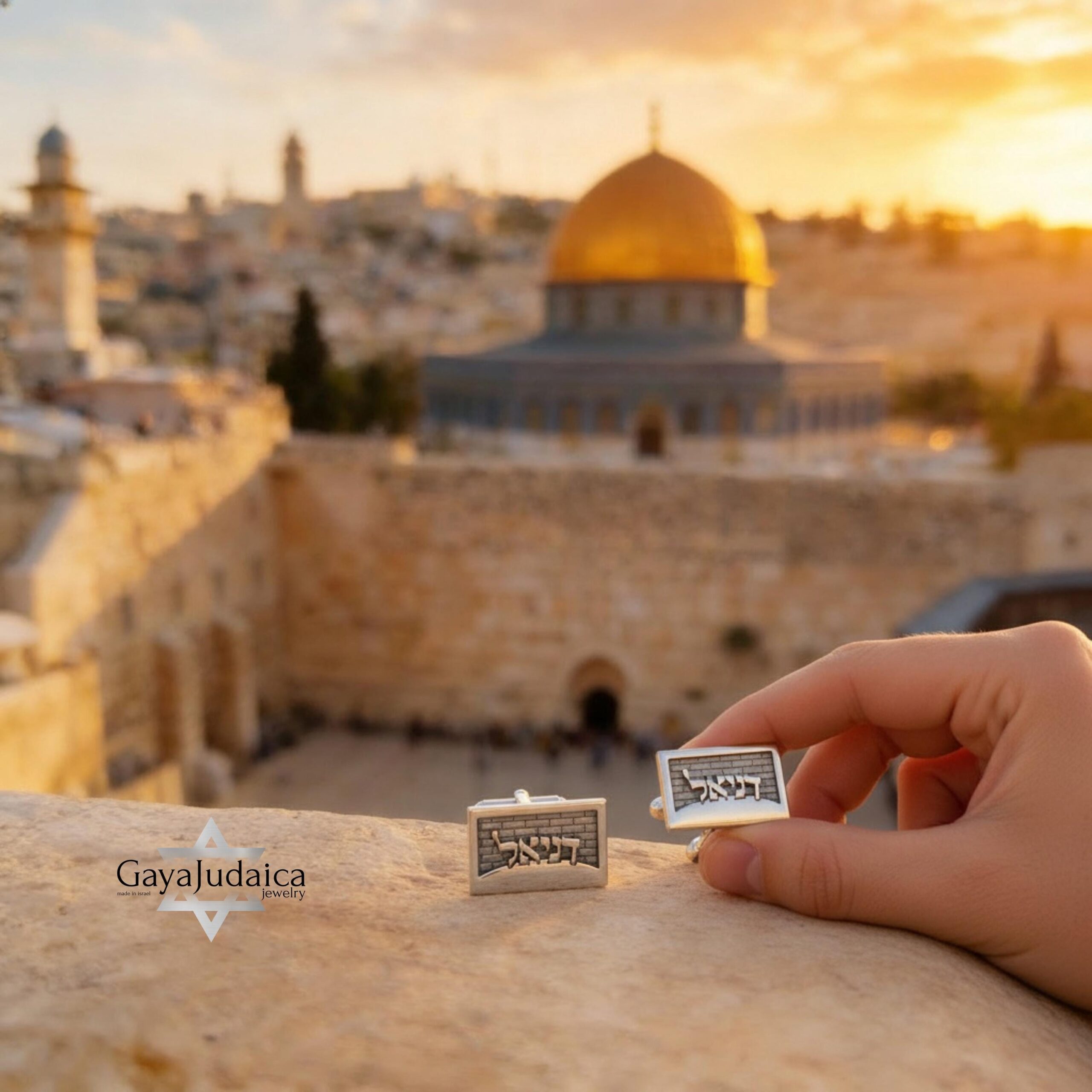 Personalized Hebrew Name Cufflinks, Sterling Silver Judaica Cufflinks for Men, Custom Jewish W Personalized Hebrew Name Cufflinks, Sterling Silver Judaica Cufflinks for Men, Custom Jewish W