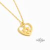 Heart Necklace with Star of David, Sterling Silver 25mm Pendant, Gold or Rose Plated - handmade in Israel