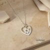 Heart Necklace with Star of David, Sterling Silver 25mm Pendant, Gold or Rose Plated - handmade in Israel